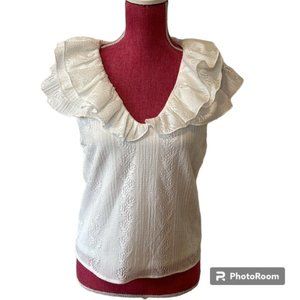 Walter Baker Hadlee Top in Palm Stripe Lace - Size L 🌴